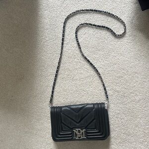 Badgley Mischka Black Quilted Crossbody Bag